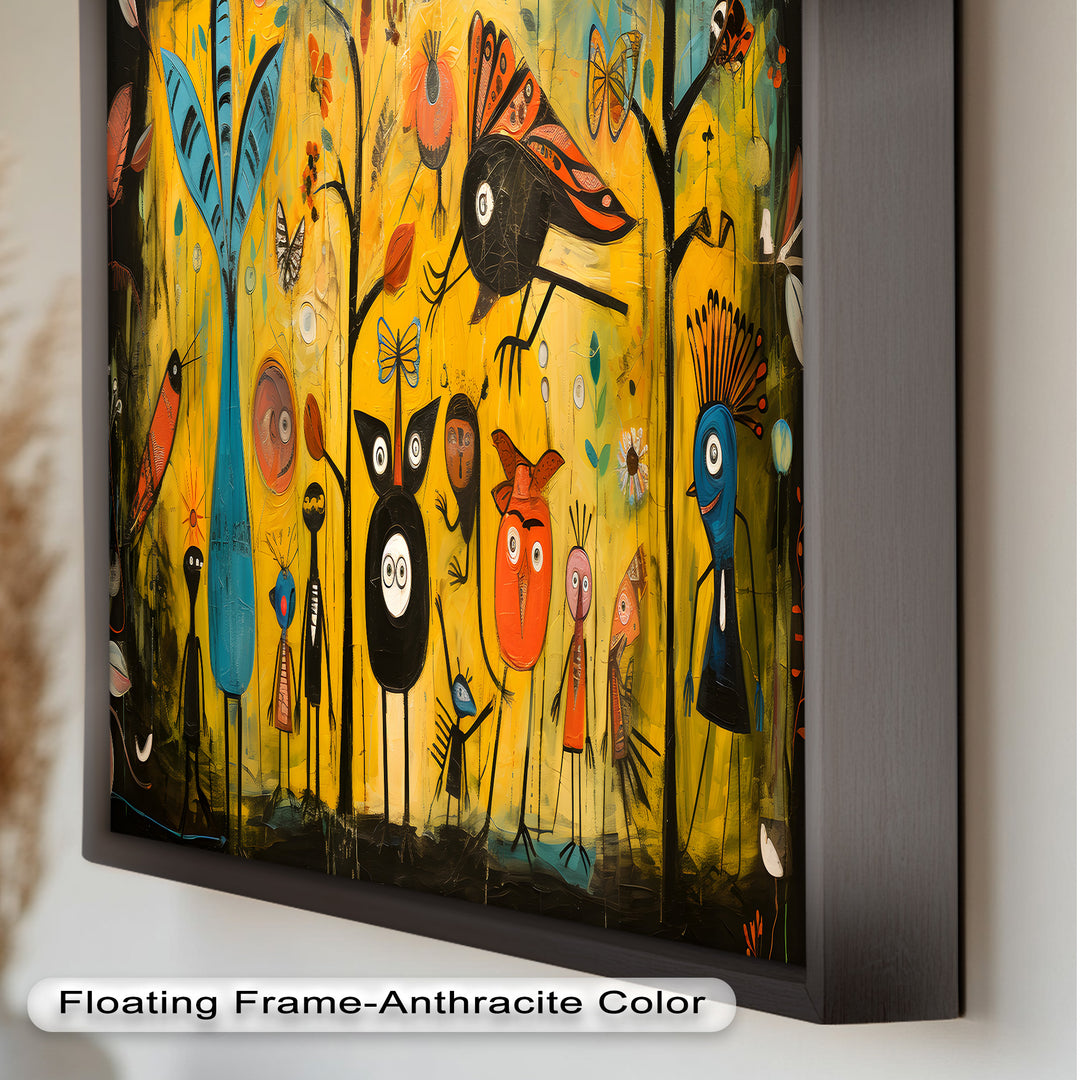 Whimsy in the Wild – Surreal Forest Creature Picasso Oil Painting