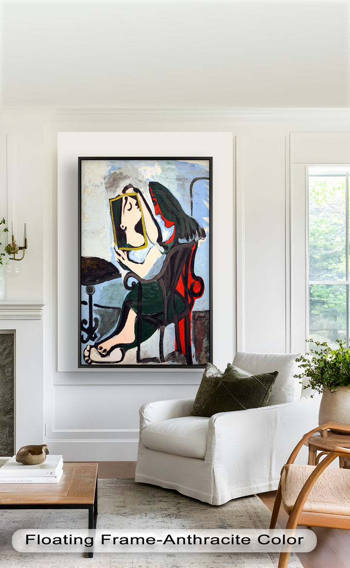 Reflexionen im Rahmen – Kubistisches Spiegelporträt Picasso Ölgemälde