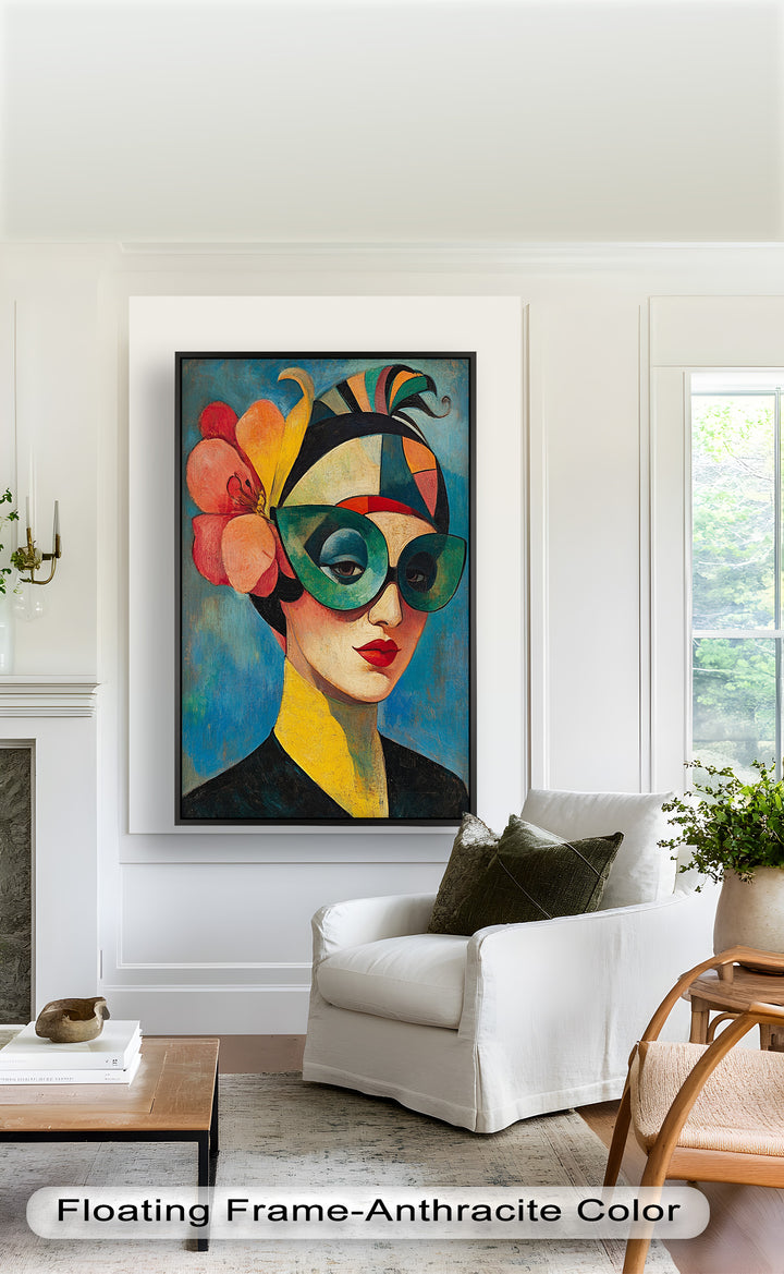 Retro Elegance Oil Painting – Fauvism Woman