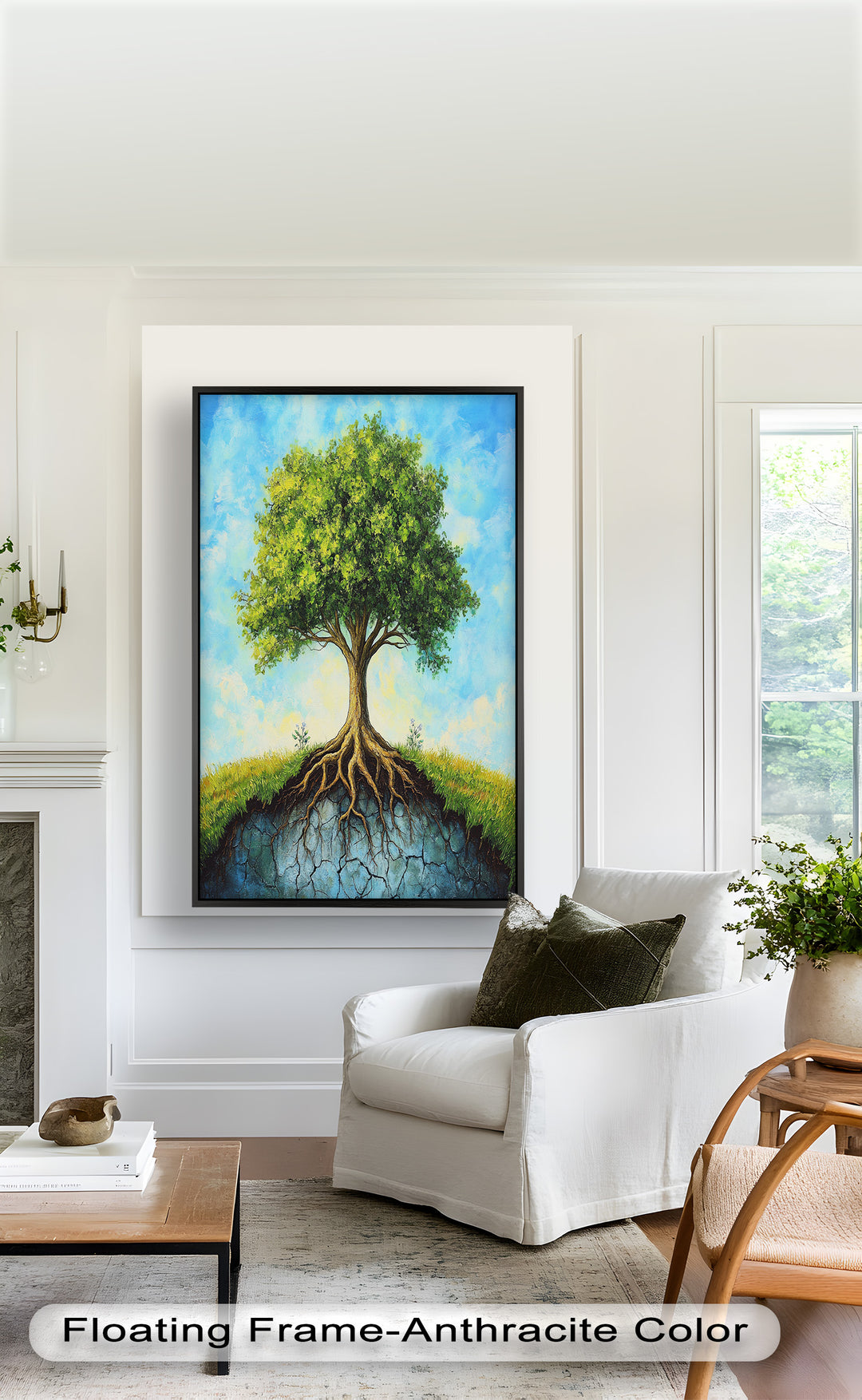 Firmly Planted – Tree of Faith with Roots Oil Painting