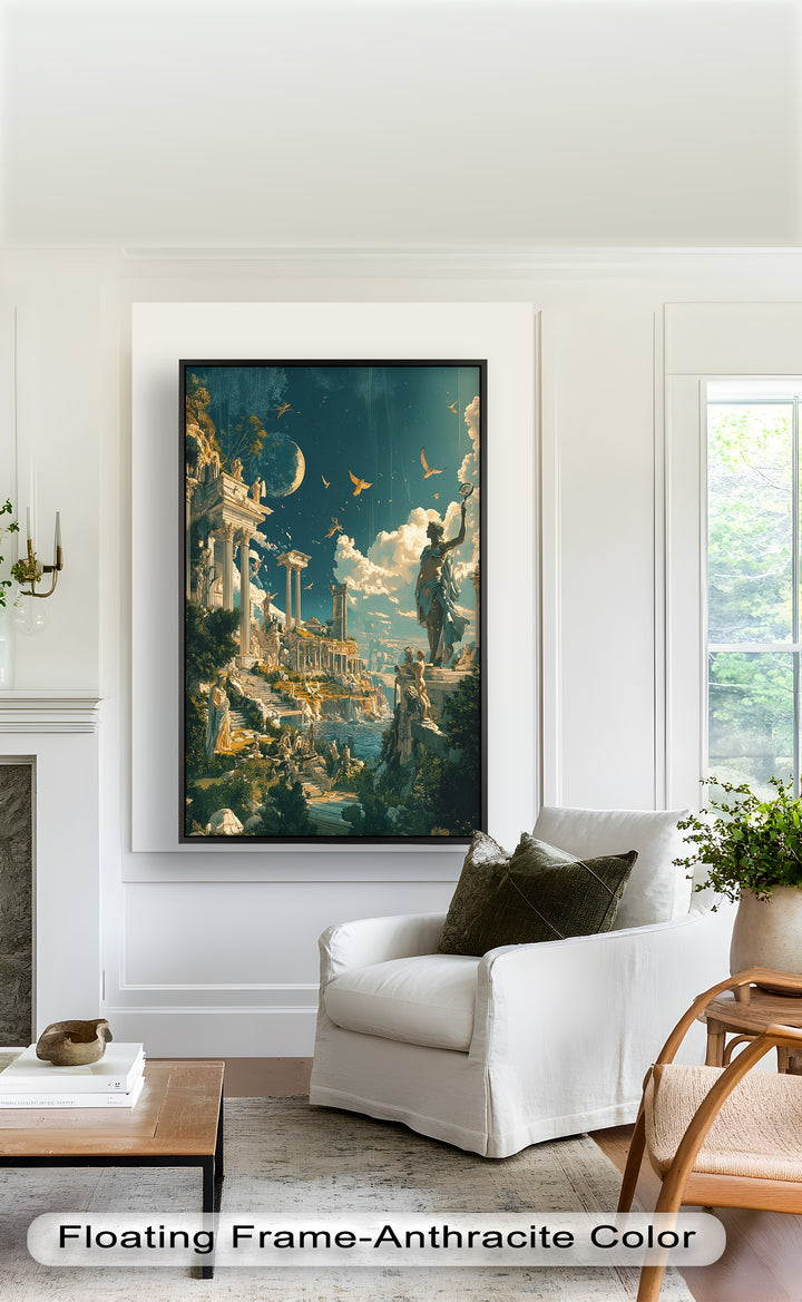 Majestic Temple of the Gods - Mythology Oil Painting
