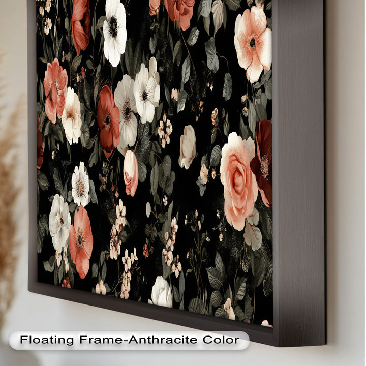 Vintage Garden Blooms Wall Art – Floral Oil Painting