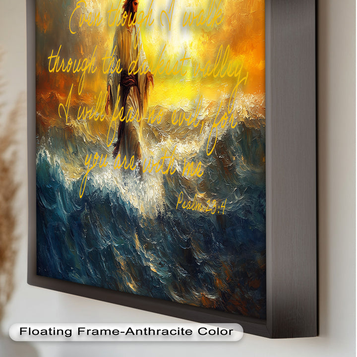 Psalm 23:4 – Fear No Evil Bible Verse Oil Painting
