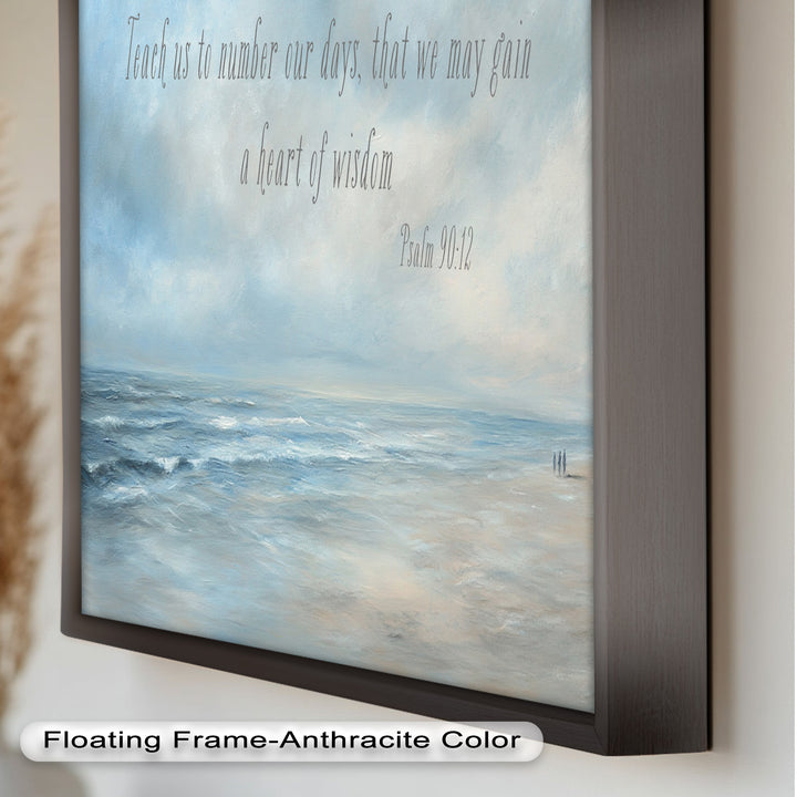 Psalm 90:12 – Heart of Wisdom Bible Verse Oil Painting