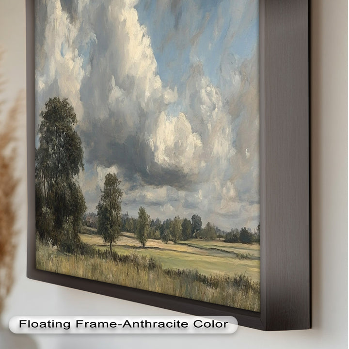 Stürmische ländliche Landschaft – Dramatischer Himmel Ölgemälde