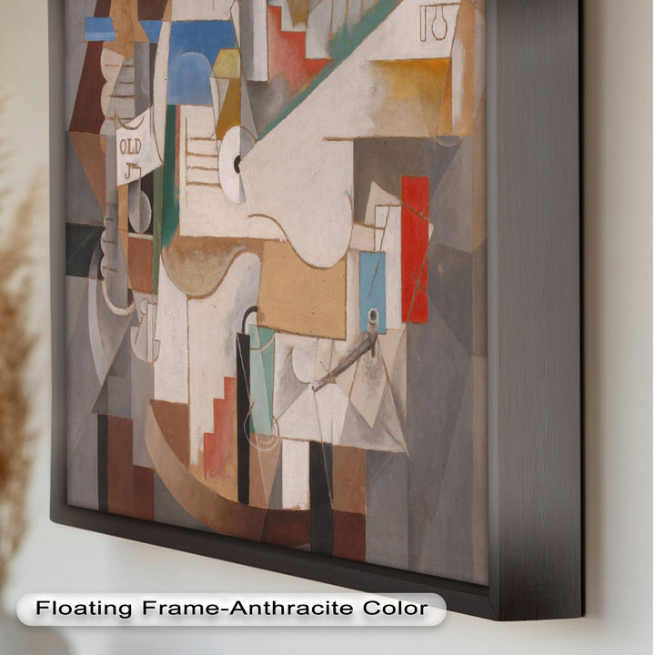 Geometric Forms and Layered Structure – Cubist Oil Painting
