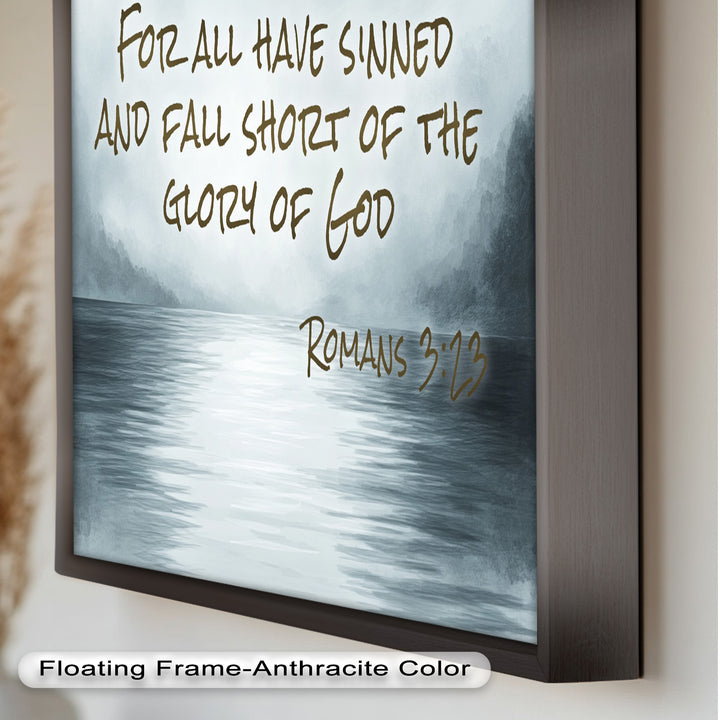 Romans 3:23 – Grace and Redemption Bible Verse Oil Painting