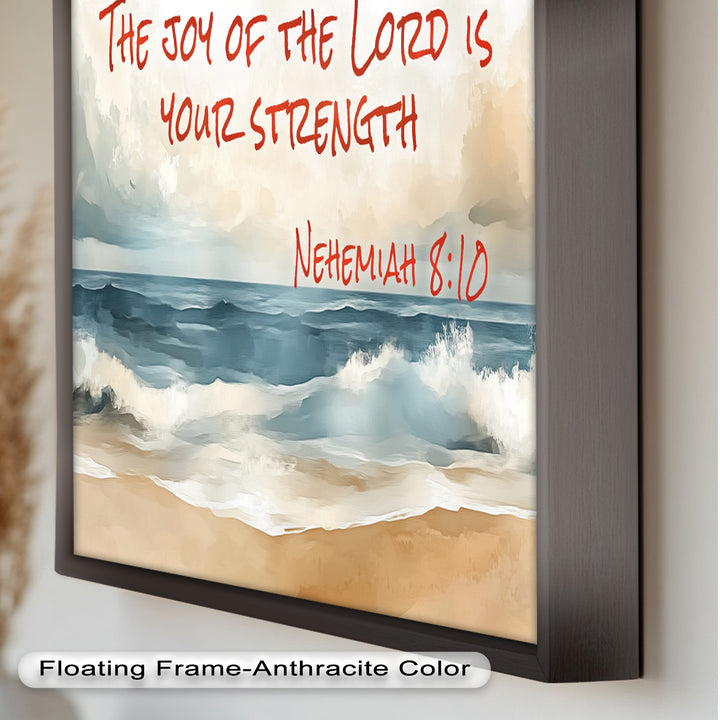 Nehemiah 8:10 – Joy of the Lord Bible Verse Oil Painting