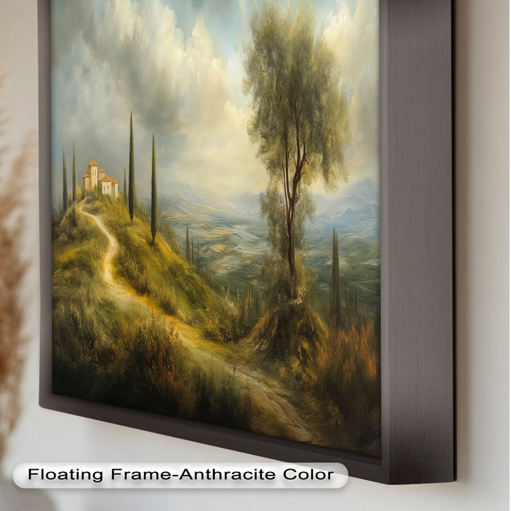 Tuscan Hillside Wall Art – Landscape Oil Painting