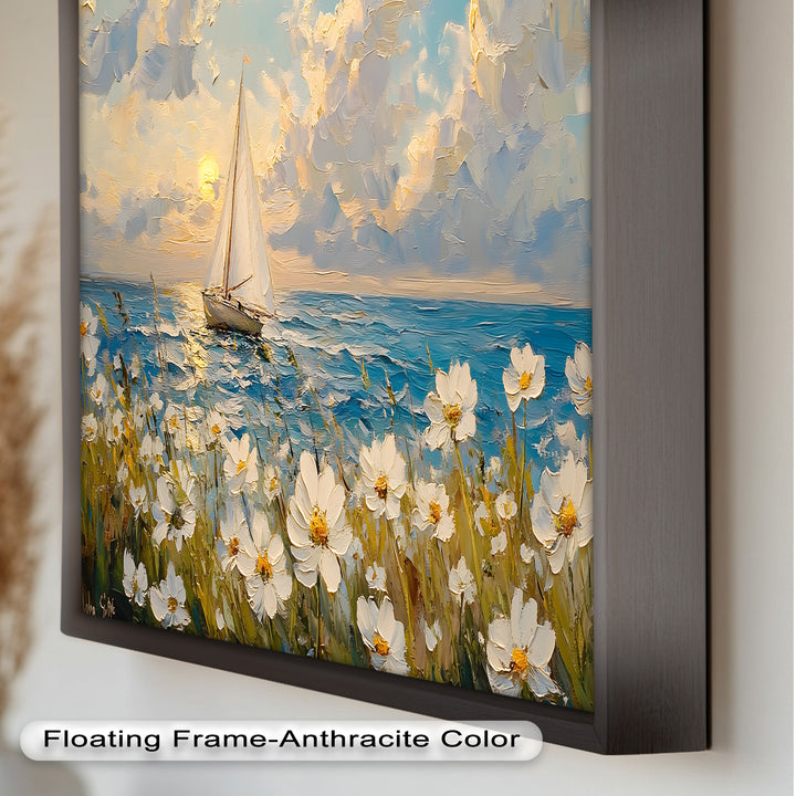 Sailing into Serenity – Framed Oil Painting