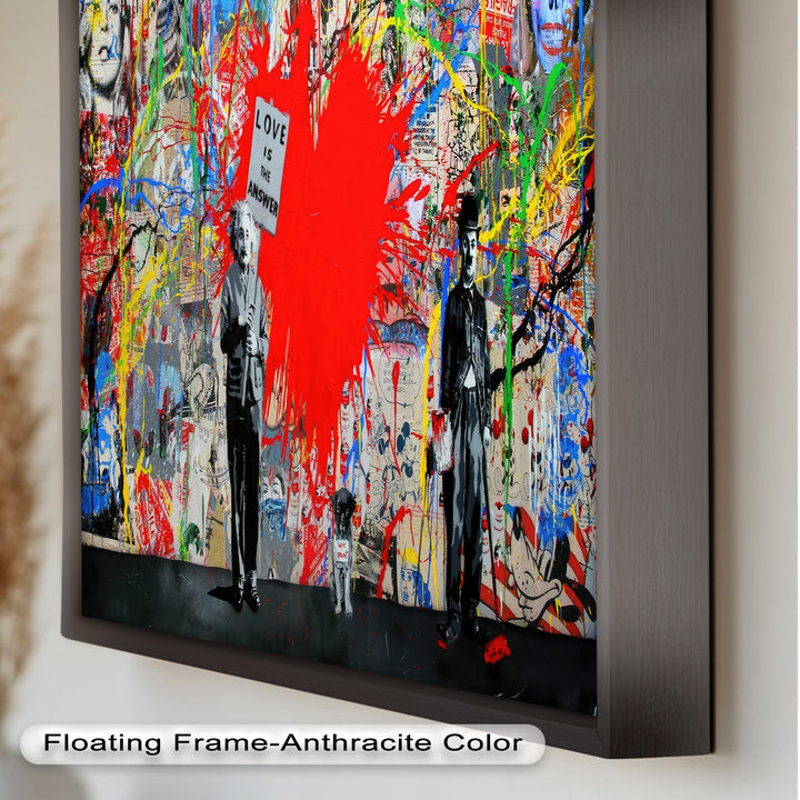 Love Is the Answer – Color Explosion Banksy Oil Painting