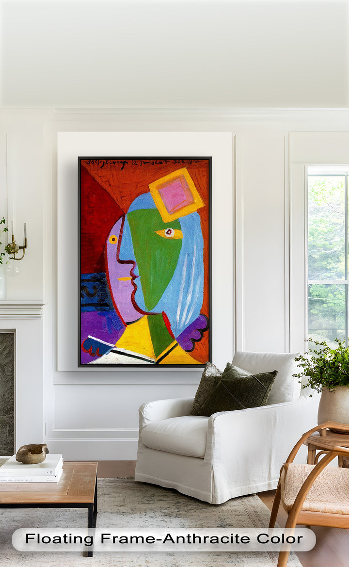 Vibrant Duality – Picasso-Inspired Abstract Oil Painting