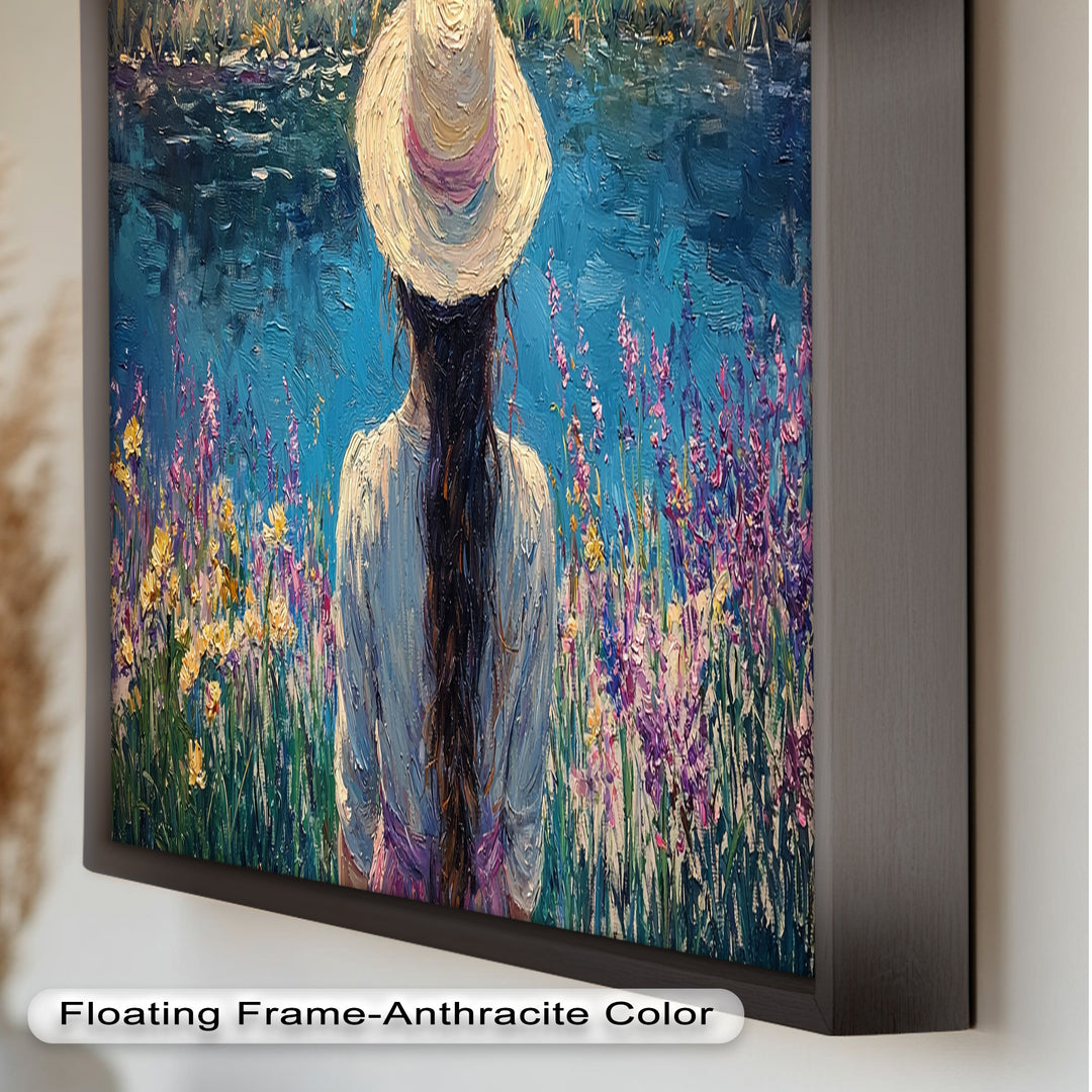 Girl by the Water – Impressionist Oil Painting