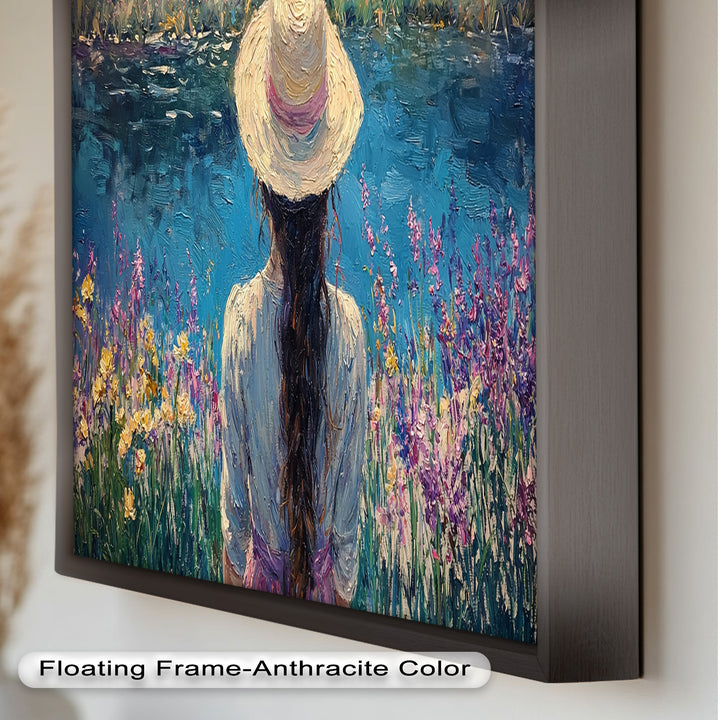 Girl by the Water – Impressionist Oil Painting