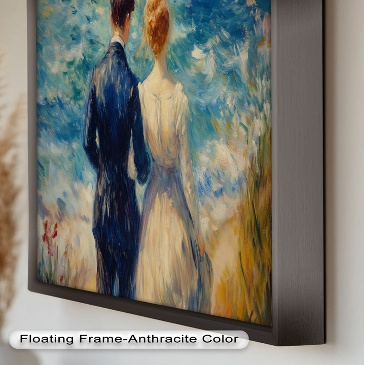 Lovers by the Sea – Romantic Impressionist Oil Painting
