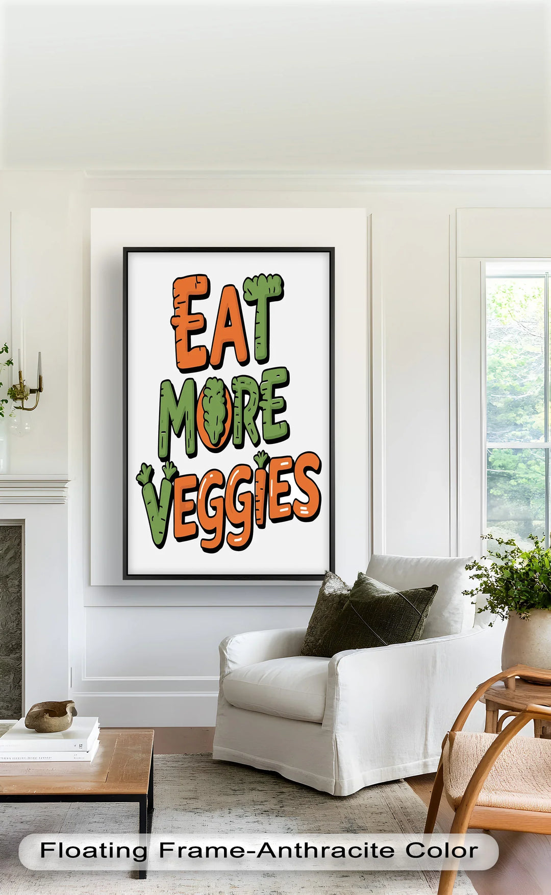 Eat More Veggies – Colorful Letters Oil Painting - MyPhotoStation