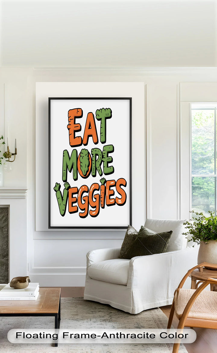 Eat More Veggies – Colorful Letters Oil Painting - MyPhotoStation