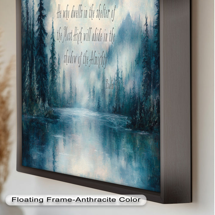 Psalm 91:1 – Divine Protection Bible Verse Oil Painting