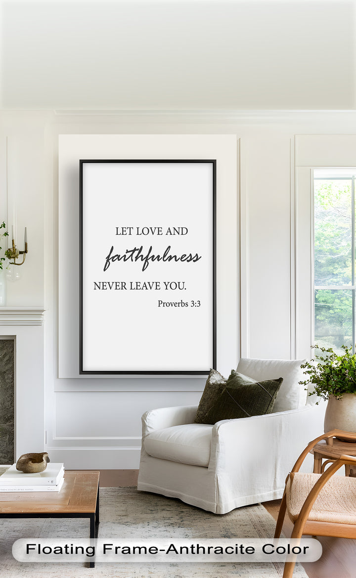 Let Love and Faithfulness – Bible Verse Oil Painting