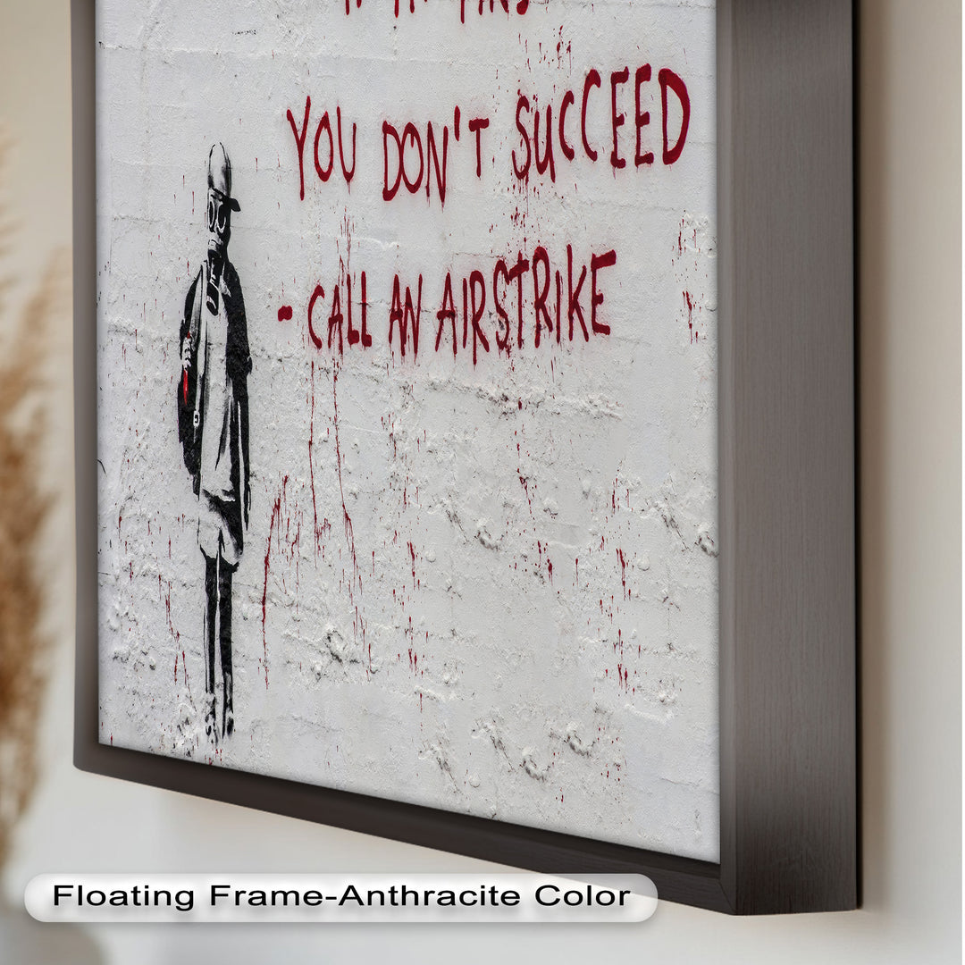 Call an Airstrike – Provocative Banksy Oil Painting