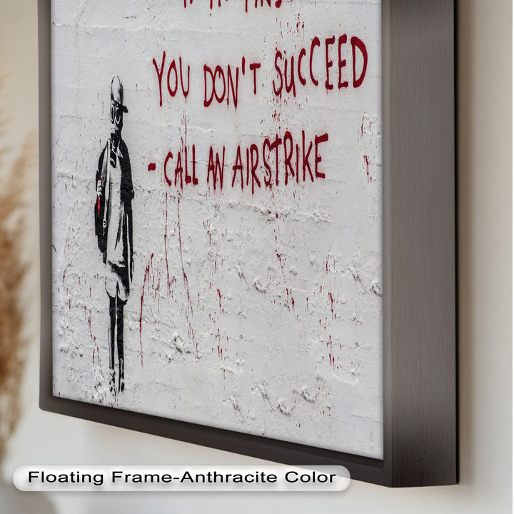 Call an Airstrike – Provocative Banksy Oil Painting
