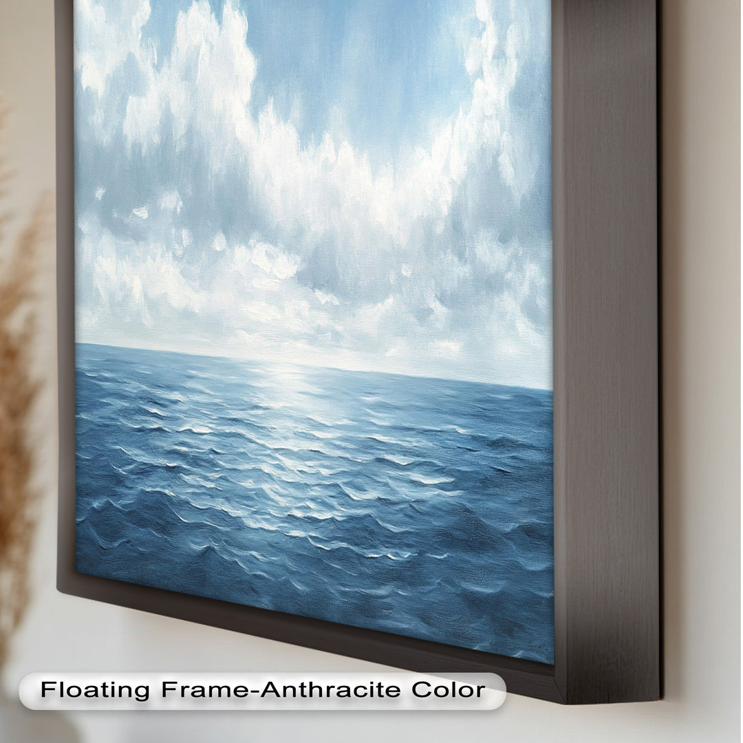 Blue Coastal Art - Ocean Seascape Oil Painting