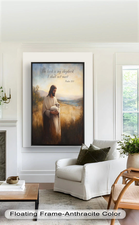 Divine Shepherd – Psalm 23:1 Inspirational Christian Wall Art
