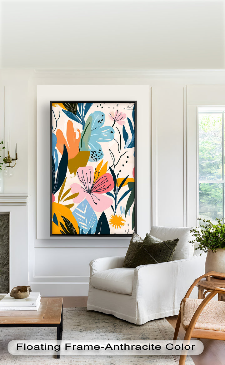 Lebendige Blütenbrise – Boho Blumen Ölgemälde