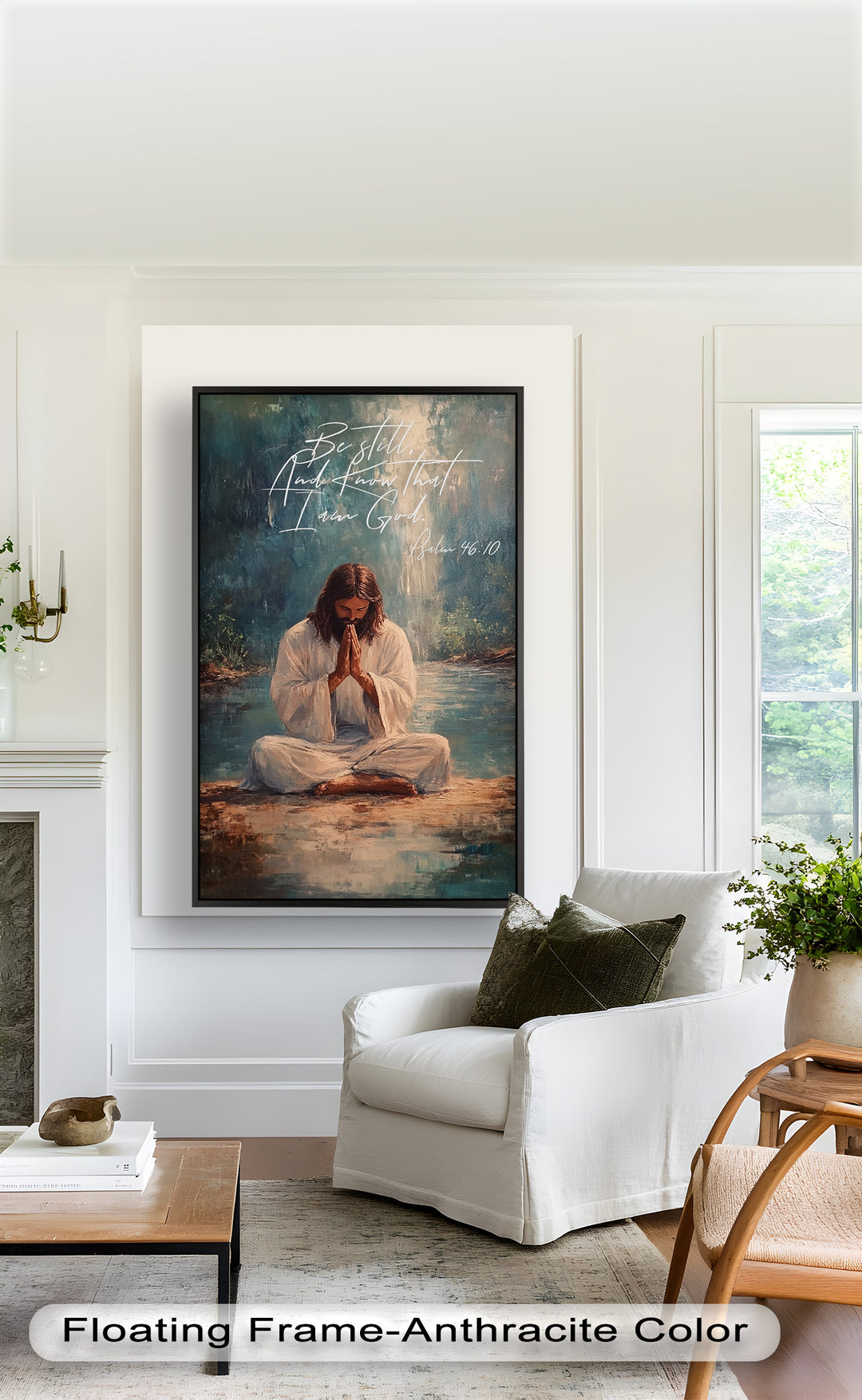 Psalm 46:10 – Be Still and Know Bible Verse Oil Painting