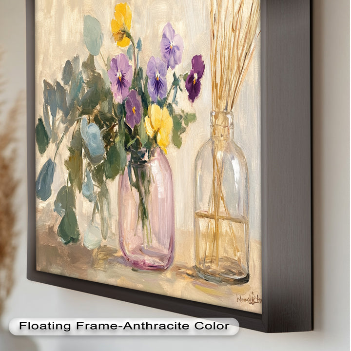 Purple & Yellow Flowers – Botanical Oil Painting