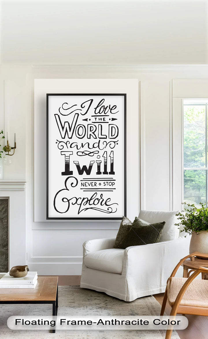 Adventure Typography Art – I Will Never Stop Explore Oil Painting - MyPhotoStation