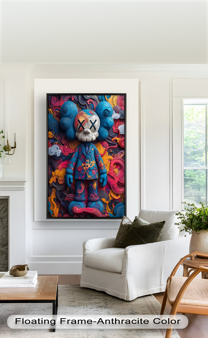 In Chaos gekleidet – KAWS Ölgemälde