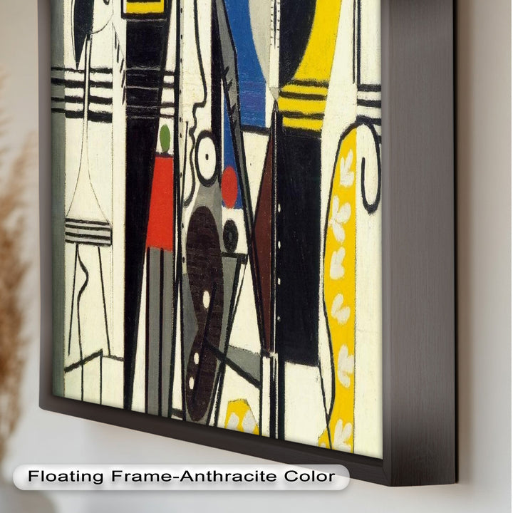 Abstract Figures and Forms by Le Corbusier-Geometric Oil Painting