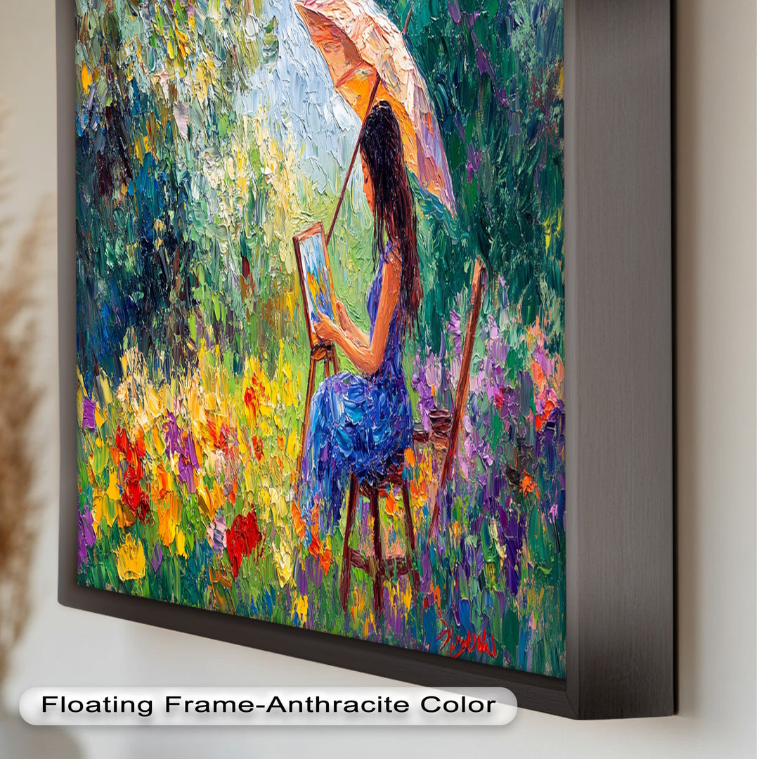 Colorful Garden Scene – Impressionist Oil Painting