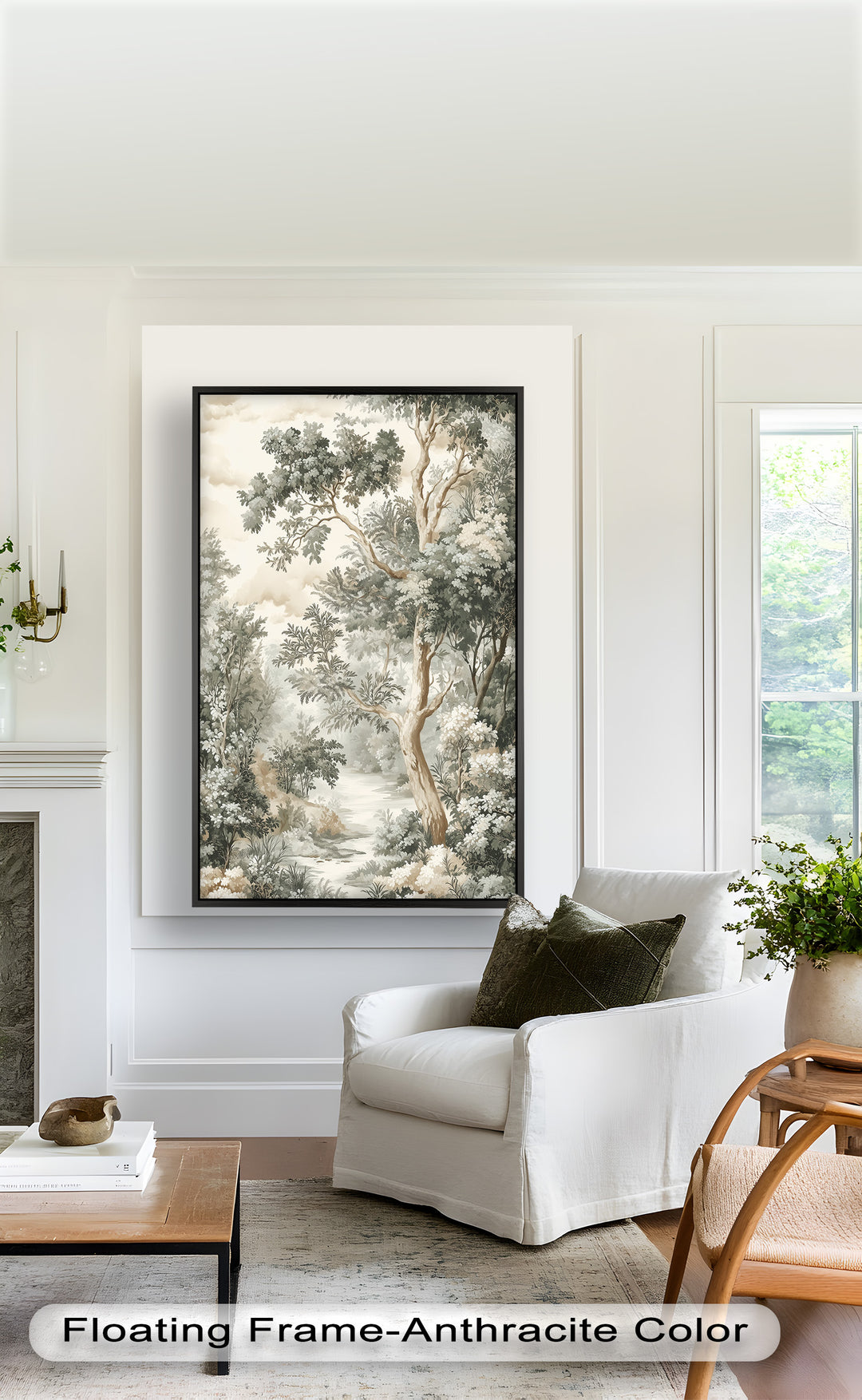 Antique Nature Wall Art-Forest Landscape Oil Paintin