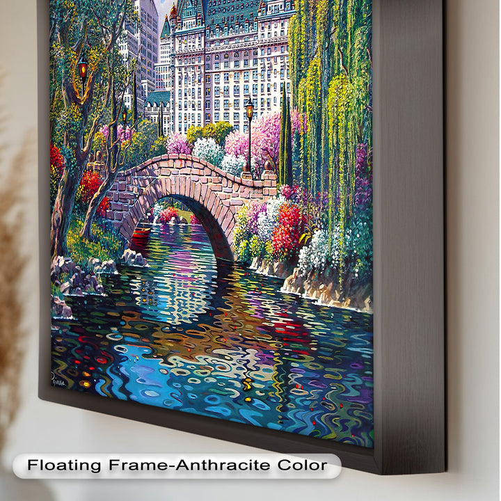 Frühling in New York von Bob Pejman – Lebendiges Ölgemälde einer Stadtlandschaft
