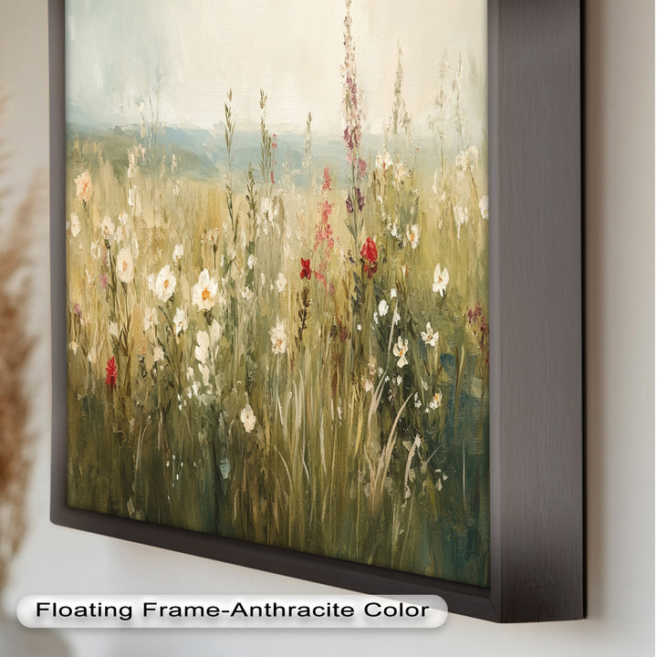 Nostalgic Feel – Serene Wildflower Oil Painting