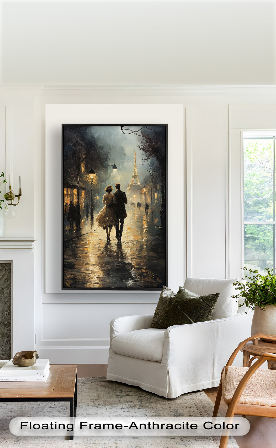Romantic Couple in Evening Light - Love Oil Painting