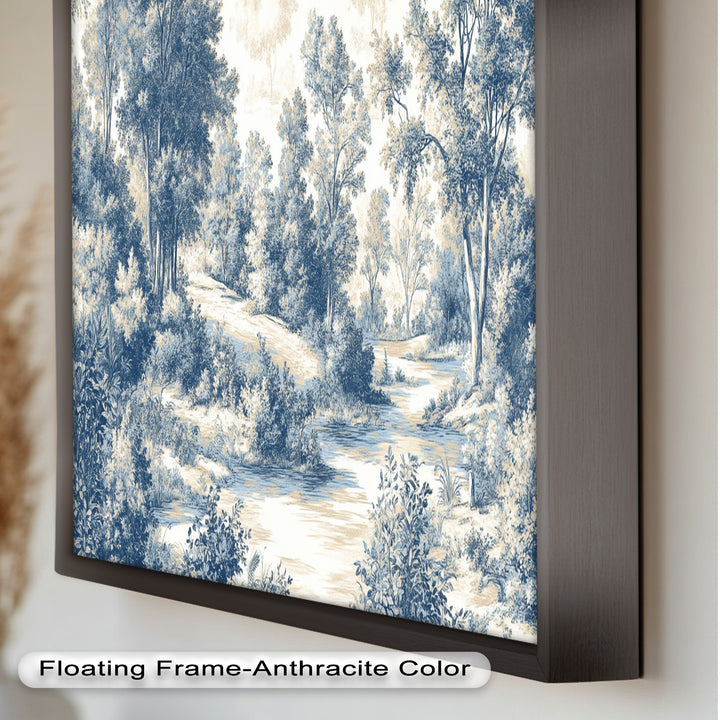 Classic Blue Woodland Scene – Vintage Oil Paintings