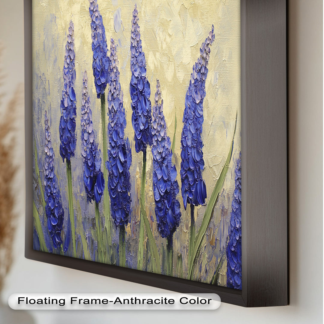 Lavender Spires in Bloom – Purple Blossom Flower Oil Painting