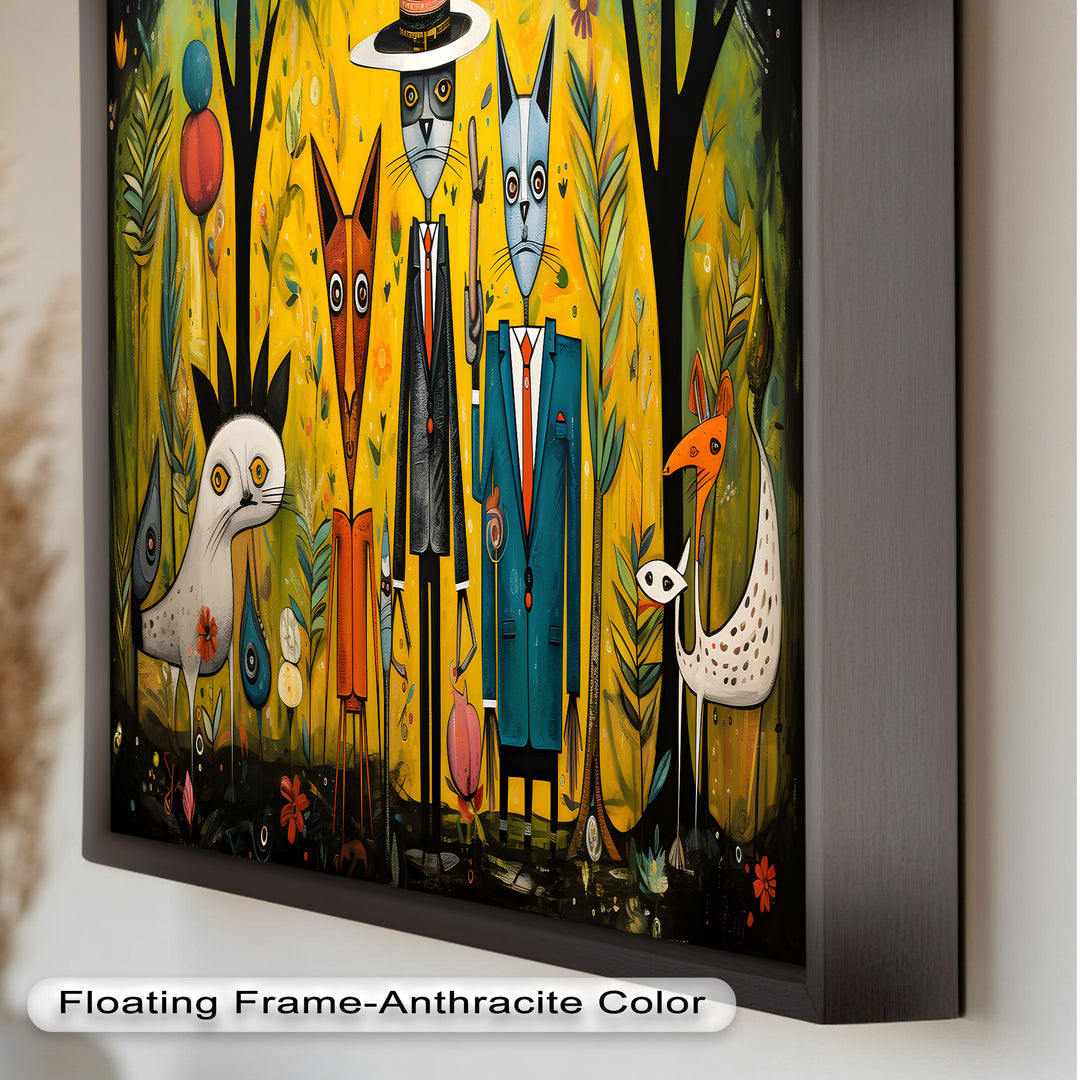 The Dandy Forest – Surreal Animal Portraits in Suits Picasso Oil Painting