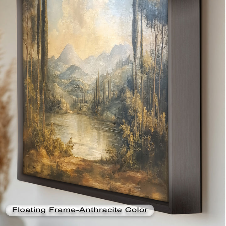 Lake Landscape Wall Art – Classic Nature Oil Painting