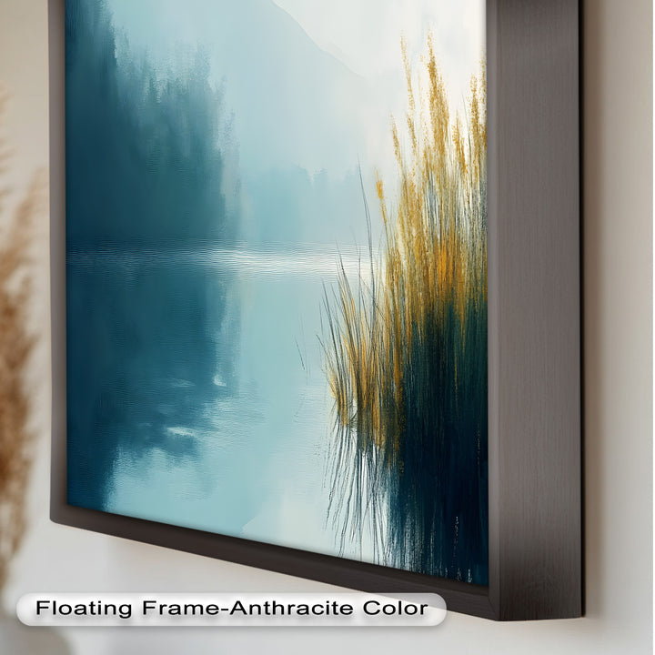 Misty Morning Landscape – Framed Nature Oil Painting