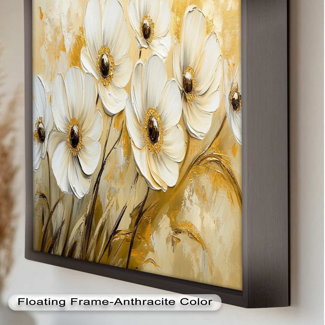Golden Petals Elegance – Floral Oil Paintings