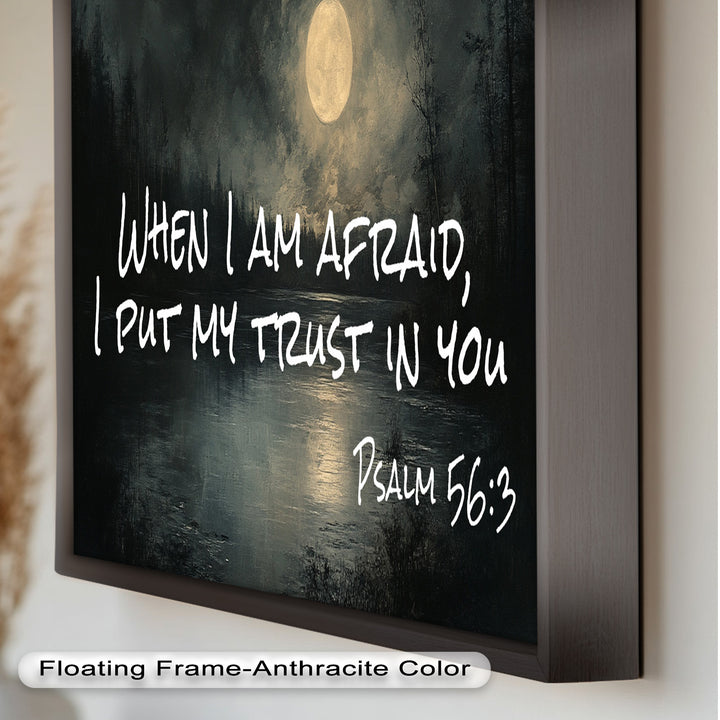 Psalm 56:3 – Trust in God Bible Verse Oil Painting