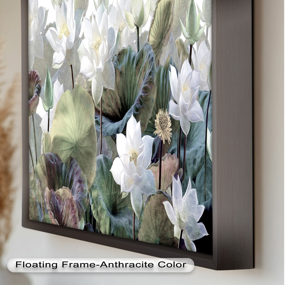 Lotus Flower Botanical – Elegant Floral Oil Painting