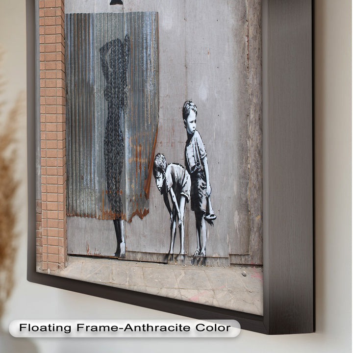 Boys Looking Girl – Banksy Oil Painting