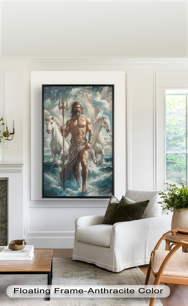 Lord of the Waves – Mythic Sea God Oil Painting