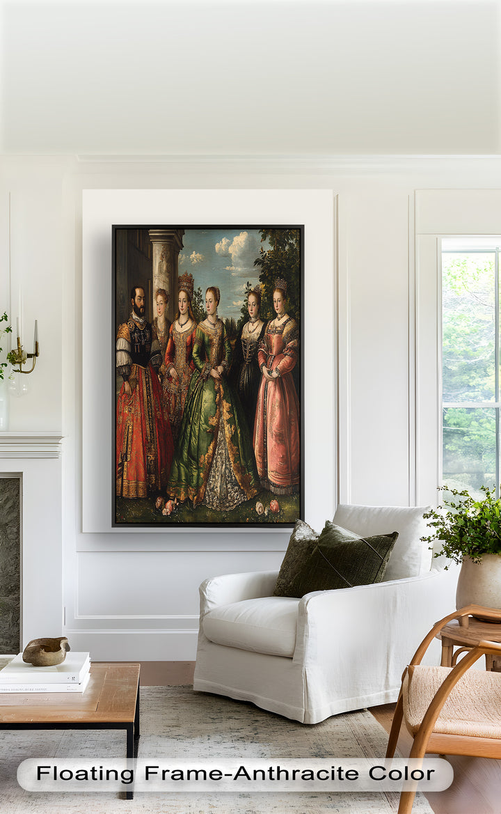 Königliches Hofporträt – Ölgemälde der Renaissance-Aristokratie