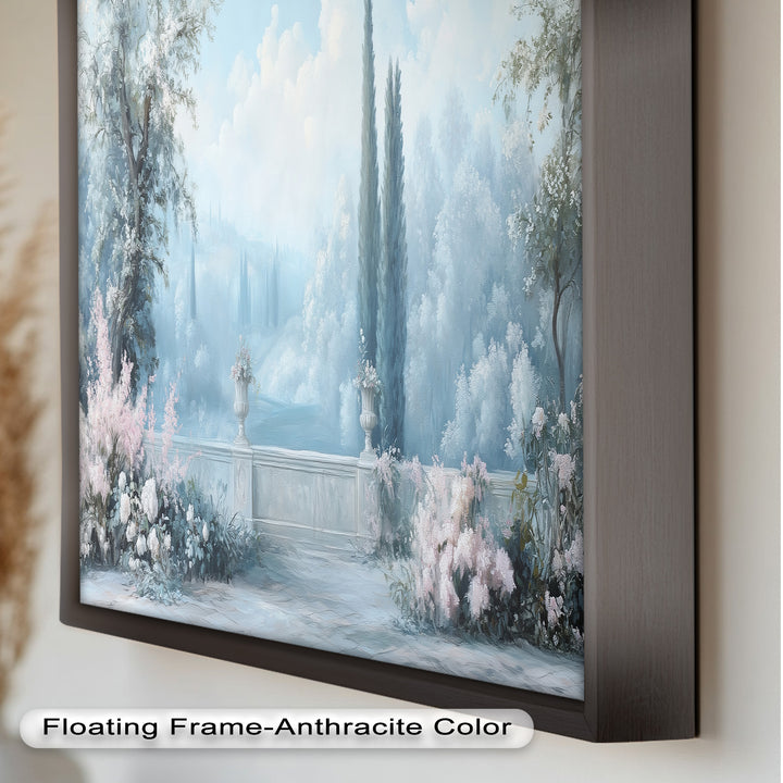 Serene Garden Terrace – Landscape Oil Painting